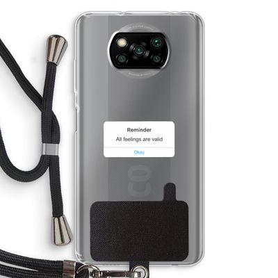 Reminder: Xiaomi Poco X3 NFC Transparant Hoesje met koord