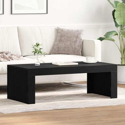 Salontafel Zwart eiken 102 x 50 x 35 cm Bewerkt hout