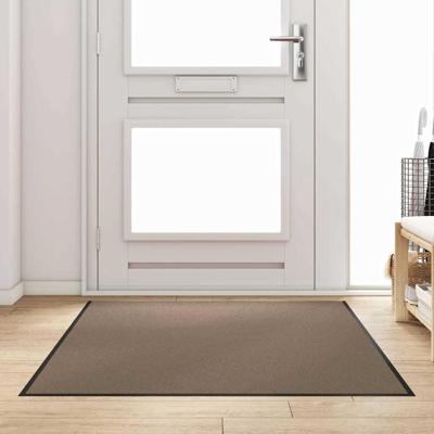 Deurmat Beige en zwart 120 x 180 cm Polypropyleen en vinyl