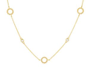 TFT Collier Geelgoud Rondje En Zirkonia 1,0 mm 41 + 4 cm