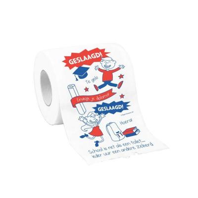 Toiletpapier geslaagd school