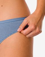 HEMA Damesstring katoen - 2 stuks blauw (blauw) - thumbnail