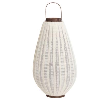 Windlicht Dazio Linnen dk bruin hout L