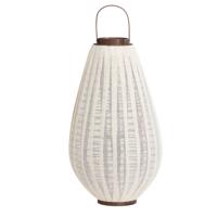 Windlicht Dazio Linnen dk bruin hout L
