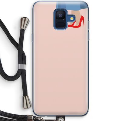 High heels: Samsung Galaxy A6 (2018) Transparant Hoesje met koord