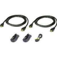 Aten 2L-7D02UHX5 toetsenbord-video-muis (kvm) kabel 1,8 m Zwart