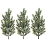 Decoris kersttak - 3x - groen - 66 cm - dennentak - kerstversiering - kerstdecoratie - kunsttak