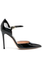 Gianvito Rossi escarpins Piper Anklet à fini verni - Noir