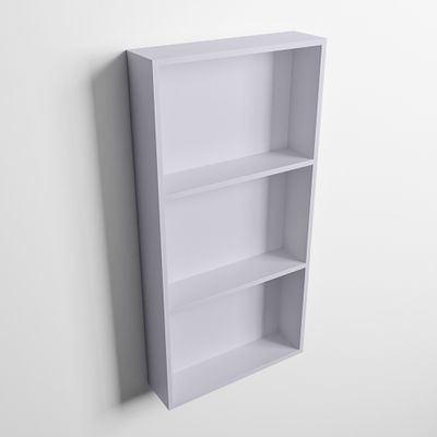 MONDIAZ EASY Nis 59,5x29,5cm in solid surface kleur Cale | Cale. 3 vakken geschikt voor in- of opbouw
