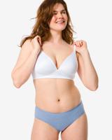 140 Dames Hipsters Stretch Katoen - 2 Stuks Blauw (blauw)