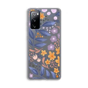 Flowers with blue leaves: Samsung Galaxy S20 FE / S20 FE 5G Transparant Hoesje