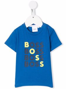 BOSS Kidswear t-shirt à logo imprimé - Bleu