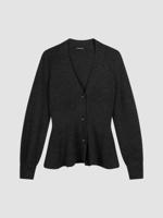 Merino wollen peplum vest met knopen Merino wollen peplum vest met knopen