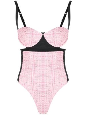 GCDS body en tweed à sequins - Rose
