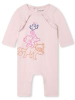 Kenzo Kids grenouillère volantée à imprimé graphique - Rose