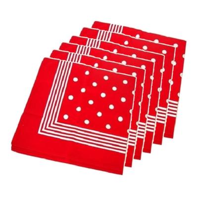 Trendoz Boeren zakdoek - 12x stuks - rood - met stippen - 55 x 55 cm - cowboys - farmers - stof