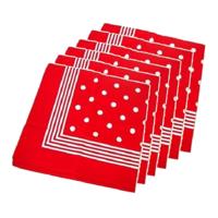 Trendoz Boeren zakdoek - 12x stuks - rood - met stippen - 55 x 55 cm - cowboys - farmers - stof