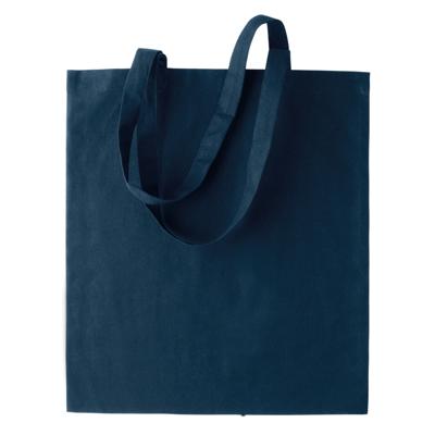 Shopper schoudertasje - donkerblauw - katoen - 38x42 cm - met hengels - 11 liter Shopper schoudertasje - donkerblauw - katoen - 38x42 cm - met hengels - 11 liter