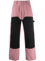 RASSVET pantalon en coton à empiècements - Rose