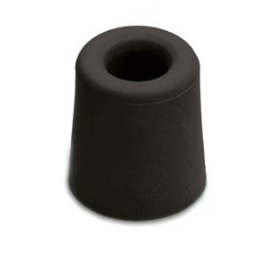 Deurstopper / deurstoppers - 1x stuks - rubber - zwart - 3,3 x 3 cm