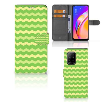 OPPO Reno5 Z | A94 5G | Telefoon Hoesje | Waves Green