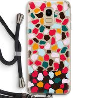 Colored Giraffe: Samsung Galaxy J6 (2018) Transparant Hoesje met koord