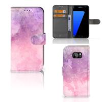 Hoesje Samsung Galaxy S7 Edge Pink Purple Paint | Portemonnee hoesje