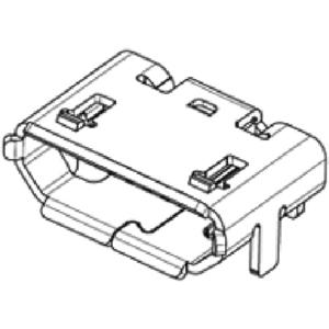 Micro USB Bus 1050170001 Molex 1 stuk(s)