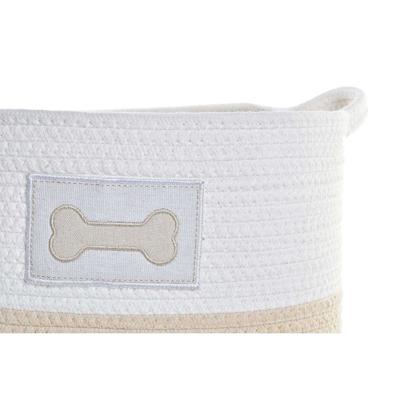 Basket spelset DKD Home Decor Wit Crème 43 x 30 x 23 cm 2 Onderdelen