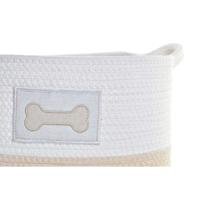 Basket spelset DKD Home Decor Wit Crème 43 x 30 x 23 cm 2 Onderdelen