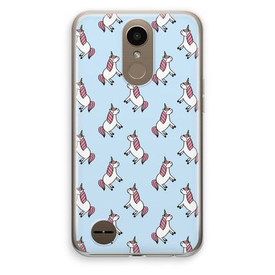 Eenhoorns overal: LG K10 (2017) Transparant Hoesje