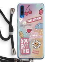 Positivity: Samsung Galaxy A50 Transparant Hoesje met koord