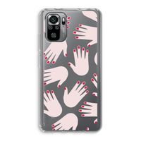 Hands pink: Xiaomi Redmi Note 10S Transparant Hoesje Hands pink: Xiaomi Redmi Note 10S Transparant Hoesje