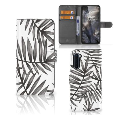 OnePlus Nord Hoesje Leaves Grey OnePlus Nord Hoesje Leaves Grey