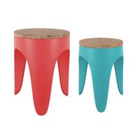 Krukjesset Dubbel Funky Rood en Blauw