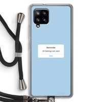 Reminder: Samsung Galaxy A42 5G Transparant Hoesje met koord Reminder: Samsung Galaxy A42 5G Transparant Hoesje met koord