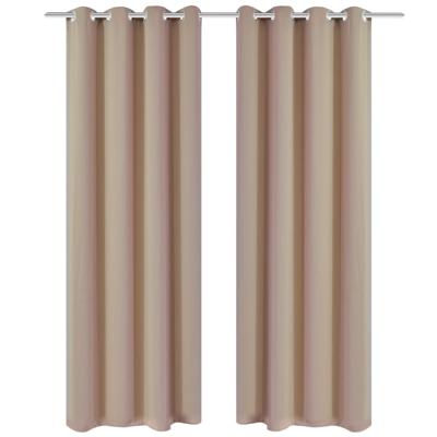 VidaXL Gordijnen met metalen ringen 135 x 245 cm 2 stuks (creme)