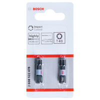 Bosch Accessoires Impact Control T40 25mm | 2 stuks - 2608522478
