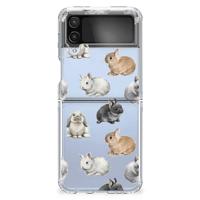 TPU Hoesje voor Samsung Galaxy Z Flip 4 Konijntjes