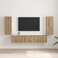 TV Wandkast 2 pcs Ambachtelijk eiken 30 x 31 x 80 cm