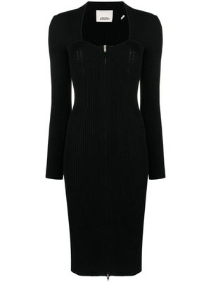 ISABEL MARANT robe nervurée à fermeture zippée - Noir