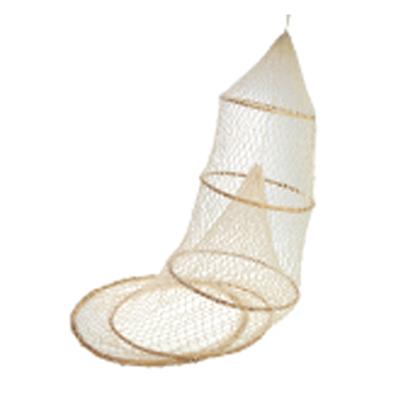 Decoratie Vissers fuik met 5 ringen - naturel - 125 x 37 cm - maritieme decoraties - vissers