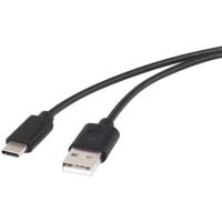 Renkforce USB-kabel USB 2.0 USB-A stekker, USB-C stekker 1.00 m Zwart Vergulde steekcontacten RF-4288947