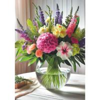 Wenskaarten blanco bloem pak a 10 stuks Wenskaarten blanco bloem pak a 10 stuks