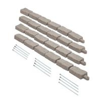 VEVOR Set van 4 gazonranden PE steenlook bedrand 1180x95x57mm VEVOR Set van 4 gazonranden PE steenlook bedrand 1180x95x57mm