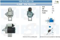 Startmotor / Starter BV PSH, Spanning (Volt)12V, u.a. für Hyundai, KIA