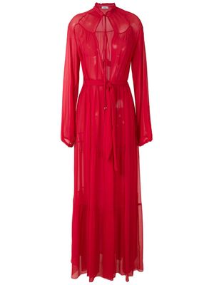 Amir Slama robe longue en soie - Rouge