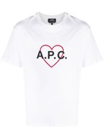 A.P.C. t-shirt à logo cœur - Blanc - thumbnail