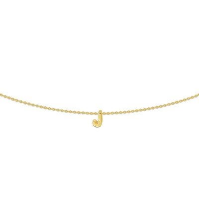 Ketting Geelgoud Letter 'J' 41-43-45 cm
