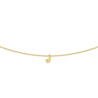 Ketting Geelgoud Letter 'J' 41-43-45 cm